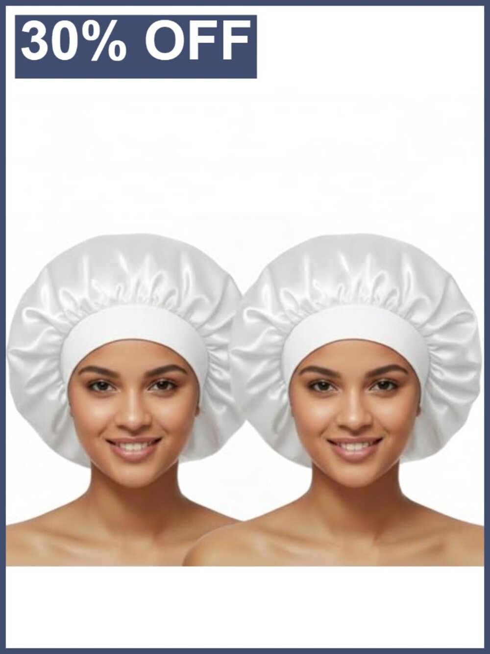 Large Satin Sleep Bonnet for Women Men Curly Hair